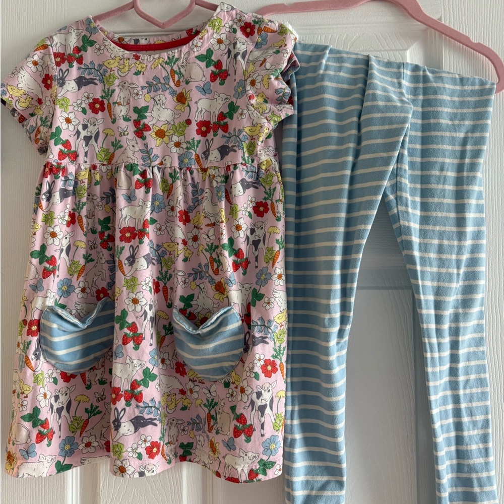 Boden Kids Easter Tunic and Leggings Set